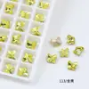 Dongzhou K9 Traga Riqueza e Tesouro Ovo de Pombo de Cristal Dourado Nail Art Diamante Pedra de Açúcar Quadrado Especial Formato Fundo Pontiagudo Coleção de Diamantes Ornamento de Diamante para Unhas