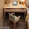 Escritorio de Madera Maciza Estilo Chino para Uso Doméstico en el Dormitorio con Cajones, Escritorio de Oficina de Computadora Multifuncional Engrosado, Mueble Escritorio para Estudiantes