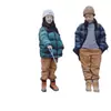 Chaqueta de Plumón Infantil Putian de Alta Calidad 1996 a Juego Padres e Hijos Estilo Americano con Capucha para Niños y Niñas, Chaqueta Acolchada Infantil Talla Mediana y Grande