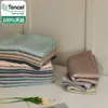 Funda de almohada de color liso Tencel LF Lenzing de 100 unidades, sábana bajera individual, sábana encimera, funda nórdica de Lyocell sedosa fresca para verano