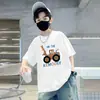 2026 Nueva Camiseta Casual Versátil Simple Elegante de Manga Corta de Algodón Puro para Niños, Top Holgado, Camisa de Marca Ins de Moda