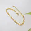 Bestseller internacional: Pulseira Cubana com pingente de disco giratório gravável, banhada a ouro, ajustável e extensível, acessório feminino diário