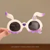 Óculos de Sol Desenho Animado Fofos para Crianças Meninas, Óculos Polarizados em Formato de Coelho, Óculos de Sol para Bebês com Proteção UV