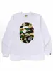 Suministro Transfronterizo y Comercio Exterior Mayorista Marca de Moda Camiseta de Manga Larga Cabeza de Mono Camiseta Base Pesada Tiburón 1