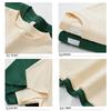 Camiseta Crew Neck Manga Curta Pesada 240g 16 Fios Estilo Novo para Homens, Ombro Caído Oversized, Mangas Três Quartos, Algodão Puro, Cor Sólida, Marca Tendência com Texto Impresso