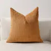 Funda de Cojín para Sofá de Pana Rayas Maíz Color Sólido Transfronteriza Tela Color Sólido Cojín Trasero de Cama para el Hogar Dropshipping
