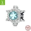 Pulsera original de plata Ziyun de venta caliente de invierno con copo de nieve DIY accesorios con cuentas colgante europeo y americano de Navidad plata s925
