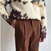 Pantalones de pana vintage Nápoles de cintura alta para Otoño e Invierno, estilo japonés de lujo ligero, todo a juego, pantalones casuales para hombre