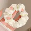 2026 Novo Estilo Estilo Floresta Elástico Alto Prendedor de Cabelo com Laço Preguiçoso, Corda de Cabelo para Rabo de Cavalo em Tecido de Renda para Mulheres