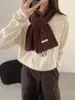 Cachecol Pequeno de Lã Tricotado à Mão Estilo Coreano Super para Mulheres Outono Inverno Quente Versátil Cachecol Cruzado Gola de Lã Aquecedor de Pescoço Tendência Fabricante