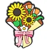 Vendas Diretas de Fábrica Série Dia dos Namorados Bolsa com Furo para Flores Acessórios Bolsa de Praia Bogg Bag Fivela Decorativa Acessórios de Flor para Sapato