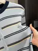 Cardigã de Lã Listrado Tricotado Estilo Coreano para Mulheres, Novo Estilo Primavera e Outono, Toque de Alta Qualidade, Caimento Solto, Suéter Outerwear Emagrecedor
