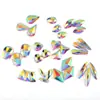 Pedras de strass AB iridescentes de formato completo com base plana para nail art, pedras de strass para unhas brancas translúcidas, acessórios decorativos para unhas postiças, atacado