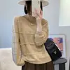 Suéter de Punto con Flecos Estilo Otoño para Mujer Manga Larga Otoño Nuevo Holgado Estilo Perezoso Top Suéter Base con Lentejuelas
