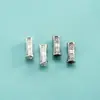 Cuentas de Barril de Plata de Ley S925 con Patrón de Círculo, Cuentas Espaciadoras para Manualidades, Pulseras Tejidas, Pulseras de Cristal, Collares, Cuentas Sueltas, Accesorios Hechos a Mano para DIY