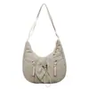 Bolso cruzado transfronterizo para mujer 2025 Nuevo Otoño e Invierno Moda Plisada Bolso de hombro para el trabajo Versátil Casual Bolso Dumpling