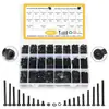 Juego de Tornillos de Cabeza de Copa Cabeza Plana de 2240 Piezas 600 Piezas 960 Piezas 1400 Piezas Grado 12.9 Zinc Negro con Cabeza Hexagonal