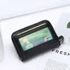 Bolsa de tarjetas de cuero nueva transfronteriza de 10 tarjetas juego de tarjetas con cremallera de negocios bolsa de tarjetas tipo acordeón multicarta creativa ventas directas de fábrica