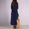 Vestido de Pana de Longitud Media para Mujer, Nuevo Otoño 2026, Holgado, Talla Grande, Bordado Retro, con Cordones en la Cintura, Moldeador