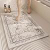 Alfombrilla de Piso Anillo de Seda para Baño Lavable Hueca Antideslizante para Baño Alfombrilla Resistente a la Suciedad Anticaída