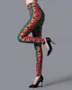 Leggings Femininos Sexy da Moda Slim-Fit Emagrecedores Grande Elasticidade Manchas de Leopardo Calças Macias Tamanho Grande Explosões