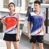 Traje de bádminton nuevo de verano para hombres y mujeres, ropa de equipo de entrenamiento de competición deportiva, pantalones de manga corta, falda, venta al por mayor