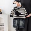Conjunto de Duas Peças Listrado para Meninos Primavera e Outono Estiloso e Bonito Roupa Infantil para Bebês e Crianças Conjunto de Outono para Meninos