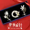 Broche com Toque de Luxo, Luxo Leve, Nicho, Alta Qualidade, Anti-Exposição, Broche de Flor Tulipa para Ternos, Presente de Aniversário para Meninas