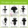Clips de Nylon Automotrices Más Vendidos 120 Piezas para Paneles de Puerta, Paneles de Recorte Interior, Remaches de Plástico, Tornillos de Expansión y Sujetadores de Carrocería