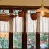 Cortinas de Algodão Floral Pastoral Fresco Estilo Francês para Apartamentos de Aluguel, Cortinas de Porta Divisória, Meias Cortinas Sem Furo