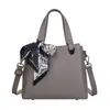Nova Moda de Primavera Bolsa de Mão e Bolsa Transversal, Bolsa de Ombro de Grande Capacidade, Estilo Lenço de Seda, Bolsa Feminina Versátil e da Moda