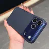Adecuado para Transformación Instantánea en Funda para Teléfono Apple 17 Promax con Ventana Grande, Nueva Funda Protectora para iPhone 18, Textura de Cuero Liso 1615