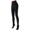 Leggings Gruesos Negros para Mujer, Mallas Cálidas de Otoño e Invierno con Forro Polar, Pantimedias Reductoras de Terciopelo 80D Negro Mate