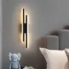 Lámpara de pared nórdica moderna minimalista lámpara de pared para fondo de TV pasillo hotel sala de estar lámpara de pared de línea decorativa transfronteriza