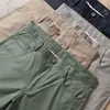 Pantalones Casuales de Verano para Hombre de Cinco Bolsillos Clásico Elástico Verde Militar Nylon de Gama Alta Negocios Delgados Resistentes a las Arrugas Rectos