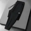 Calças Casuais Masculinas para Primavera e Outono, Tamanho Plus, Engrossadas, Cintura Alta com Zíper, Cintura Elástica, Perna Reta, Calças Esportivas, Calças de Moletom Jogger