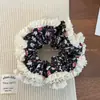 Goma para el pelo de encaje floral, suave, femenina, para recogidos, estilo coreano, accesorio para el pelo de moda primavera y verano