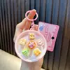 Mini Frutas Simuladas Comida Brinquedo Whac-A-Mole Chaveiro Estudante Brinquedo Educativo Chaveiro Alívio de Estresse Pequeno Presente Venda por Atacado