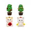 Micro-paisaje Creativo Lindo Festivo de Año Nuevo Gato de la Suerte Figura Caja Sorpresa Accesorios Decorativos Coche Pequeño Adorno