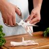 Tijeras de cocina multifuncionales extraíbles de acero inoxidable, tijeras para alimentos, tijeras resistentes para huesos de pollo con tijeras magnéticas para refrigerador