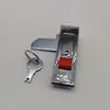 MS509-1 rojo con película plana, cerradura plana, cerradura para puerta de gabinete eléctrico, gabinete de caja de control de interruptor, cerradura para puerta de gabinete industrial