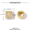 Pulseira DIY com Contas Espaçadoras de Zircônia de Cobre Contas de Furo Grande Colar com Pingente em Forma de Cintura para Mulheres Contas de Roda Acessórios de Joias