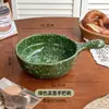 Estilo Ins Coreano Tigela de Tinta Salpicada Cerâmica Retro Tigela para Frutas Iogurte Cereal Café da Manhã Tigela Grande de Arroz Tigela de Sobremesa Conjunto