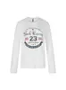 Camiseta de Manga Larga con Estampado de Letras Retro Americano para Mujer, Nueva de Verano, Estilo Holgado Perezoso, Protector Solar, Top Ligeramente Transparente