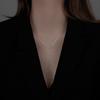 Collar con borlas para mujer, estilo coreano, sencillo, ligero, de lujo, elegante, de acero inoxidable, con cadena para el cuello, diseño de nicho de verano, nuevo