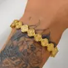 Pulseira de Aço Titânio com Pedras de Zircônia para Mulheres, Joia Aberta Antidescoloração, Galvanoplastia a Vácuo Antidescoloração, Sucesso de Vendas Transfronteiriço