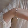 Pulsera de estrella de doble capa de plata esterlina s925 para mujer, diseño de nicho ins, pulsera asimétrica de alta calidad con diamantes, estrella de cinco puntas