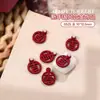 Año Nuevo Rojo Lunares Lazo Arte de Uñas Joyería Rojo Chino Carácter de Bendición Lingote Propicio Deseoso Accesorios de Uña Portátiles