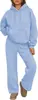 Nuevo conjunto de dos piezas de sudadera con capucha casual y pantalones deportivos de pierna recta, estilo europeo y americano, transfronterizo, para otoño e invierno, en stock
