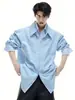 Moda Japonesa Tendencia Versátil Nuevo Estilo Harajuku Ins Simple Elegante Artístico Perezoso Camisa Falsa de Dos Piezas